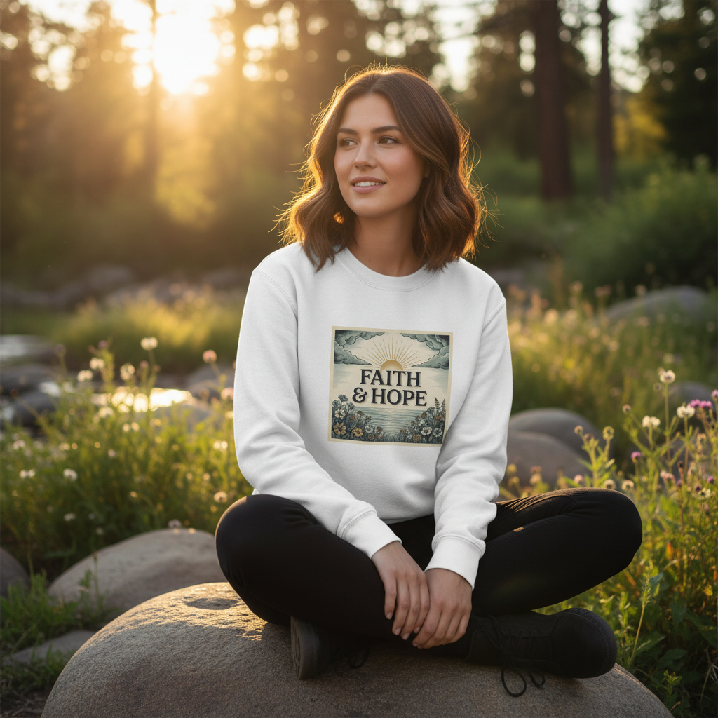 Faith & Hope Sweatshirt Lifestyle